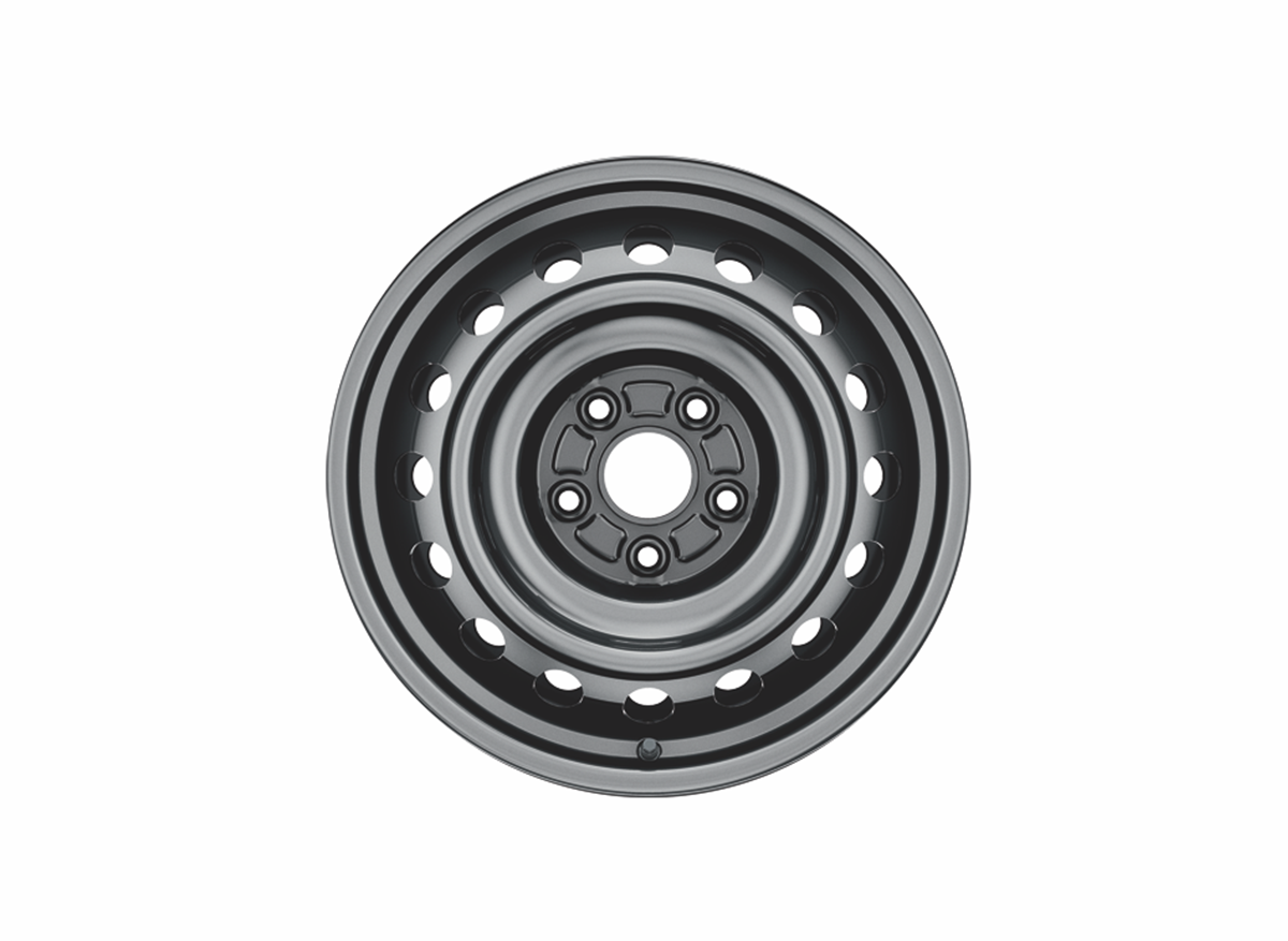 Stříbrné lité kolo automobilu